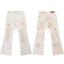 Gallery Dept. Pleated Multi-Color Paint Splatter Off-White Cargo Pants
