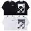 Off-White Brushstroke Arrow Cross Print Short Sleeve T-Shirt
