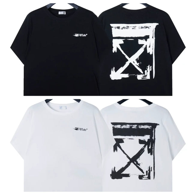 Off-White Brushstroke Arrow Cross Print Short Sleeve T-Shirt Hover Image
