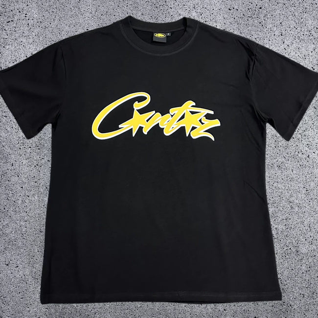 CRTZ "Signature" Logo Heavyweight Tee | Black Corteiz Streetwear T-Shirt Hover Image