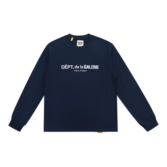 Gallery Dept. Front-Logo DÉPT. de la GALERIE Long Sleeve T-Shirt - Dark Navy Hover Image