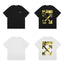 Off-White Gold Foil Arrow Cross Print Short Sleeve T-Shirt