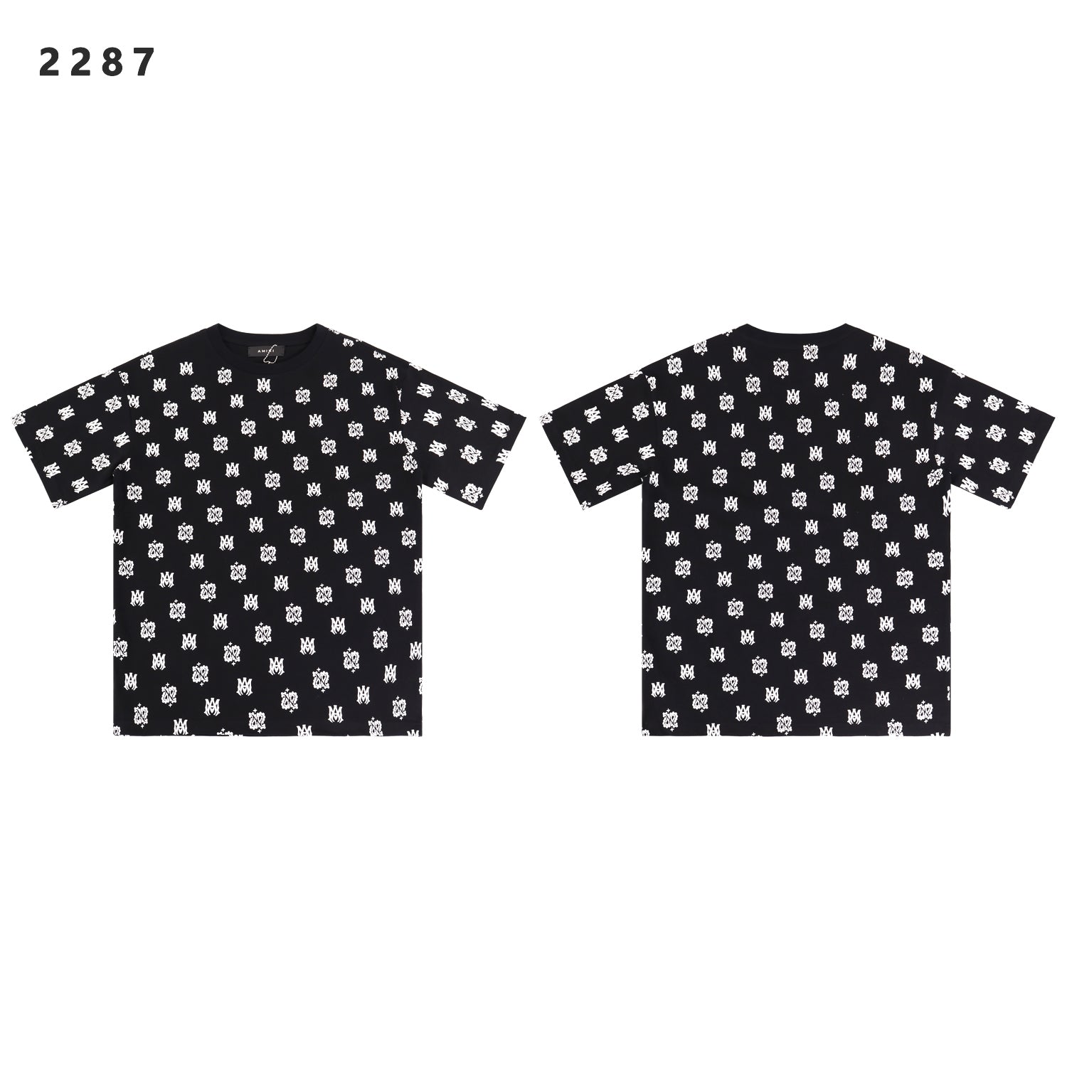 Vintage Monogram All Over Print Oversized T-Shirt – Streetwear Graphic Tee