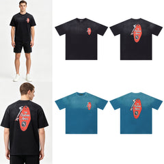AMIRI Inspired Chateau Graphic Oversized T-Shirt | Vintage Washed Streetwear Tee