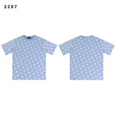 Vintage Monogram All Over Print Oversized T-Shirt – Streetwear Graphic Tee