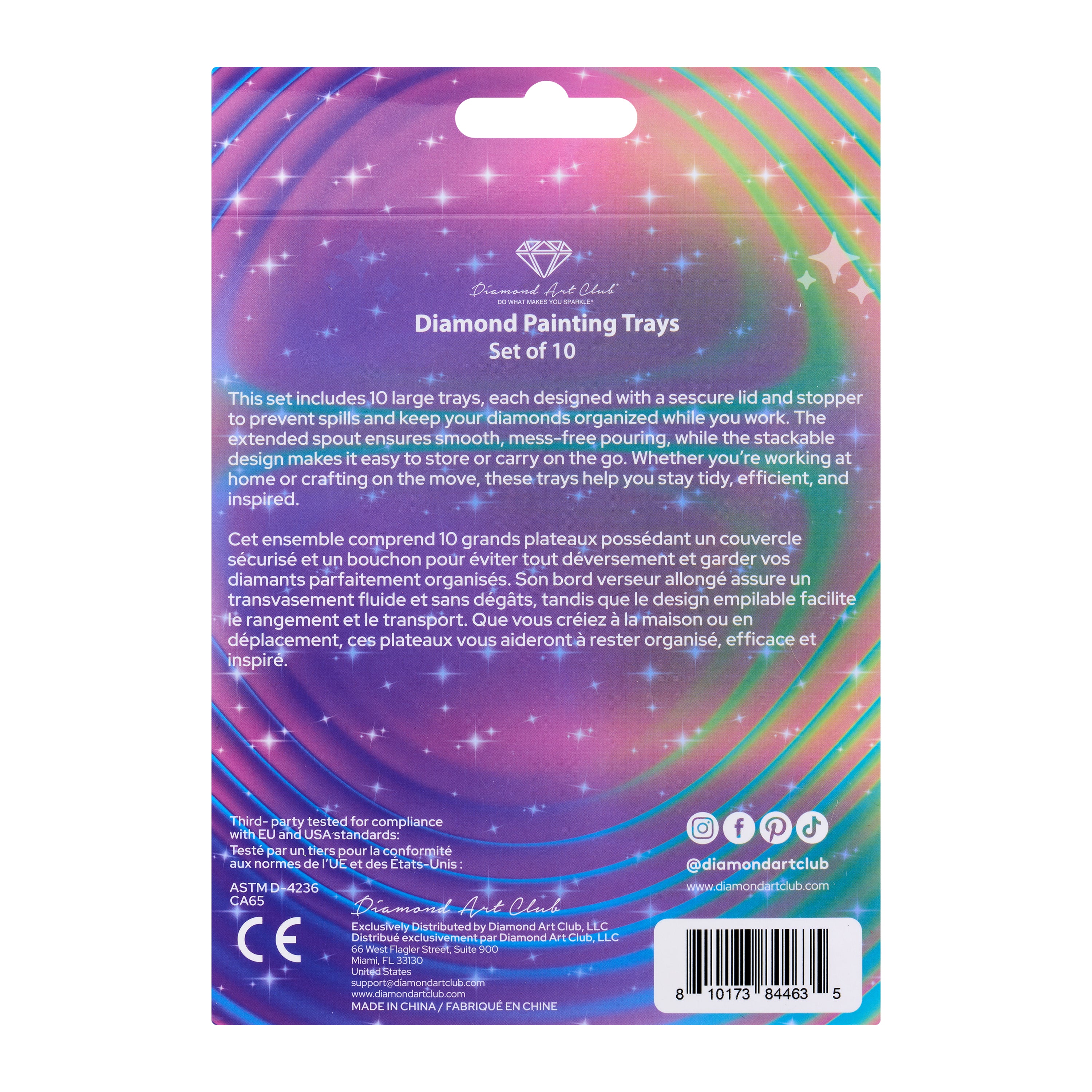Cosmic Neon Trays (Set of 10)