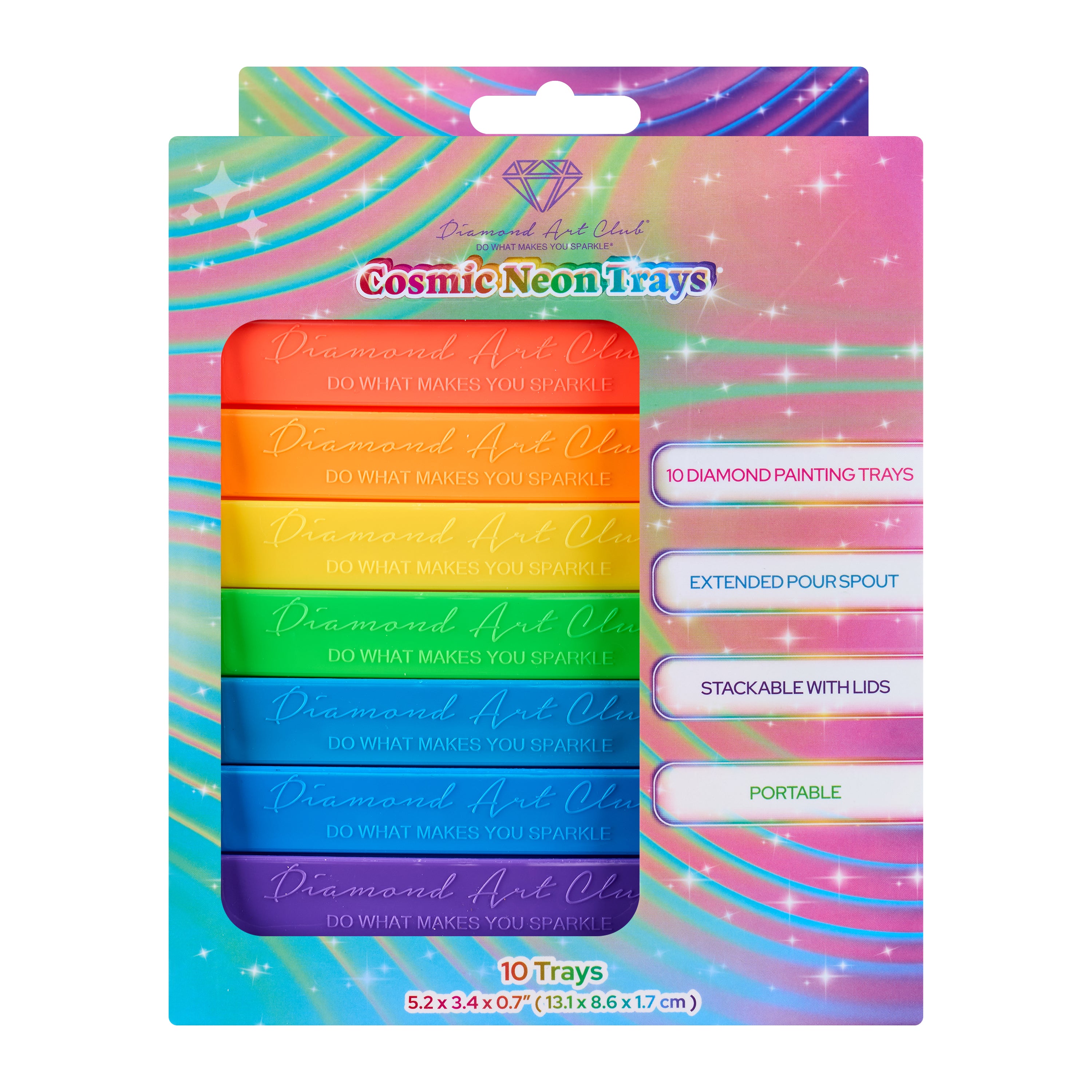 Cosmic Neon Trays (Set of 10)