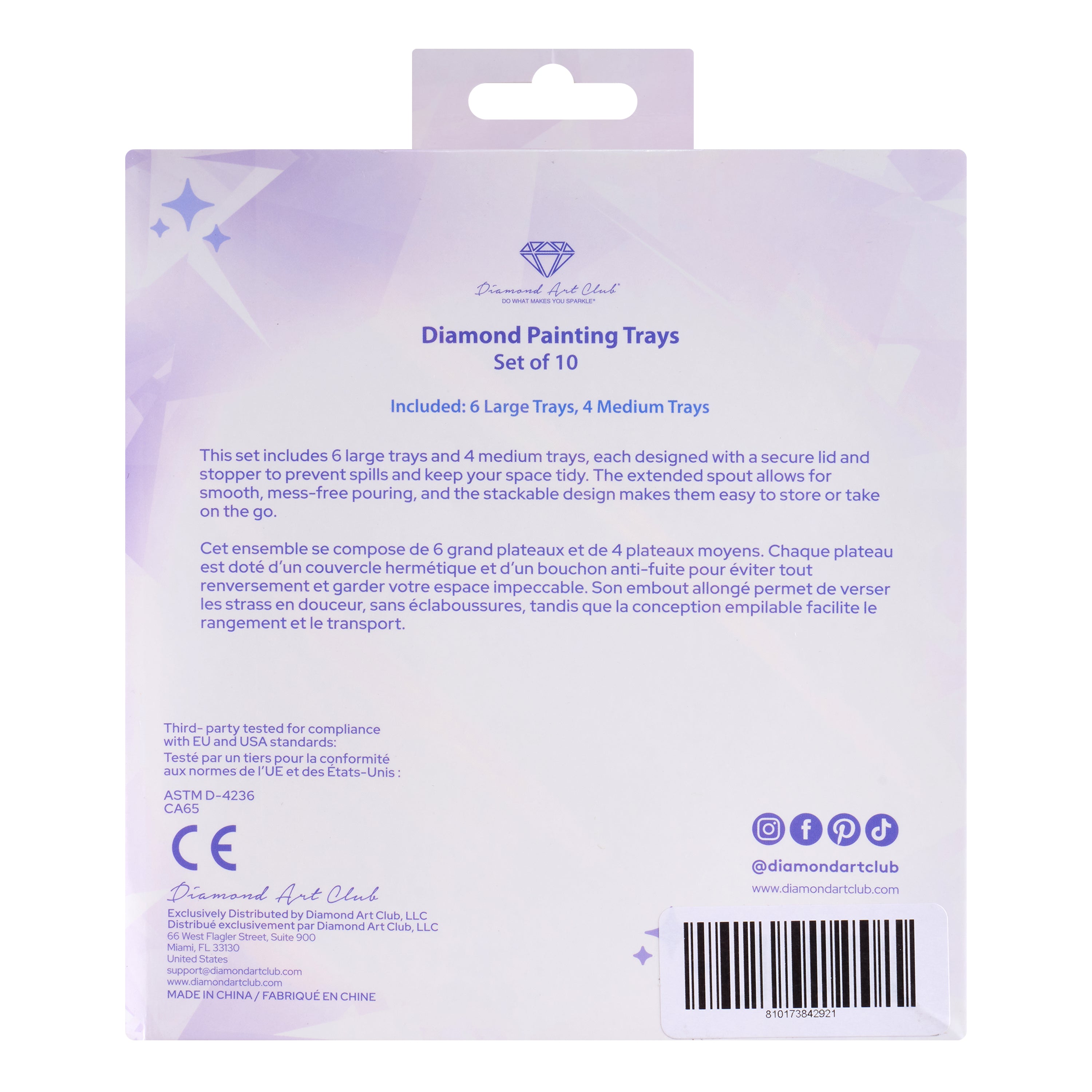 Diamond Painting Trays - 6 Large & 4 Medium (Set of 10)