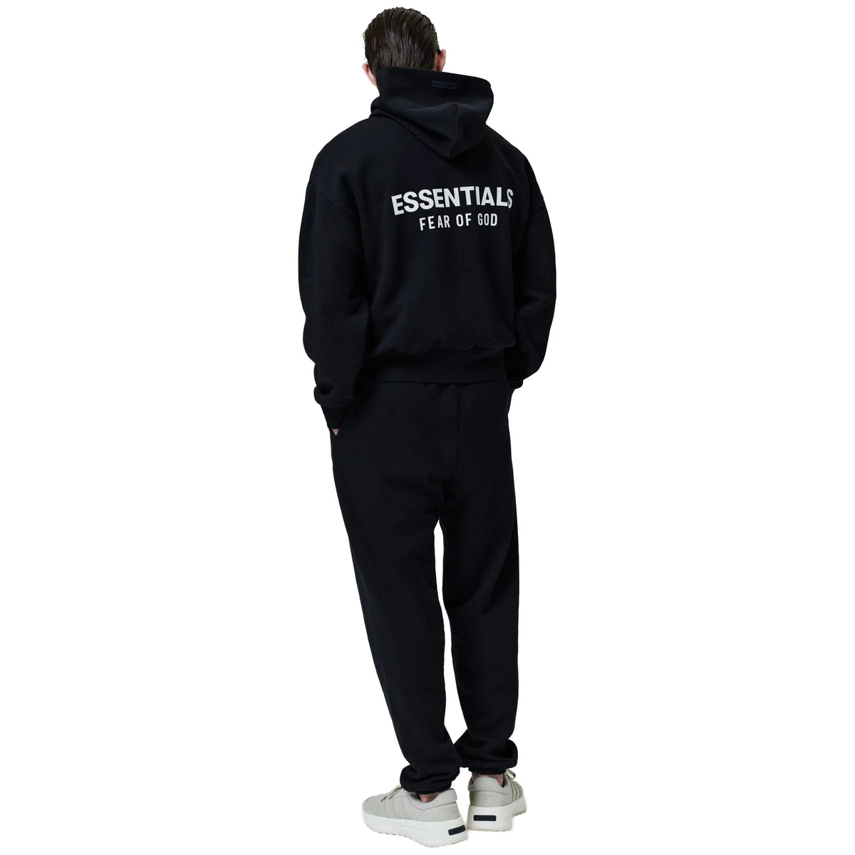 Fear Of God Essentials Classic Fit Jet Black Sweatpants (SS25)