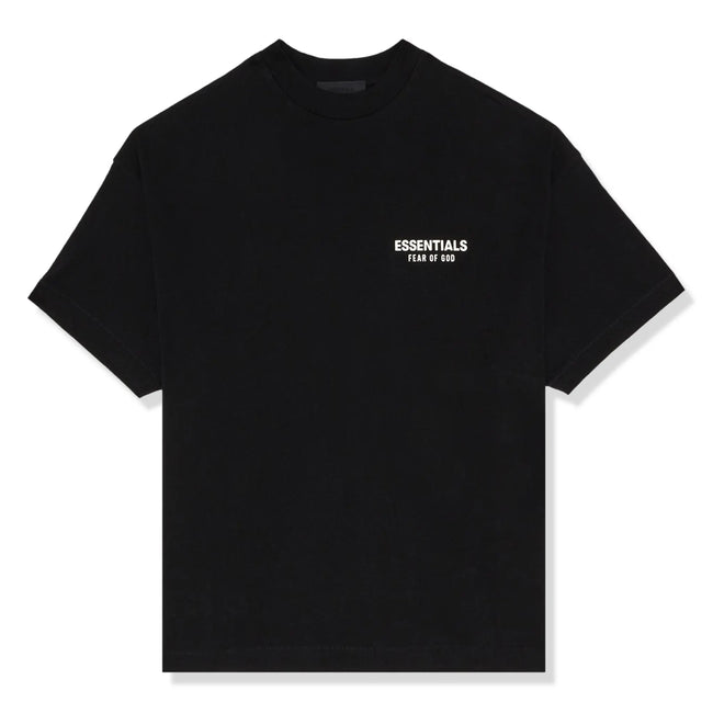 Fear Of God Essentials Jersey Crewneck Black T Shirt Hover Image