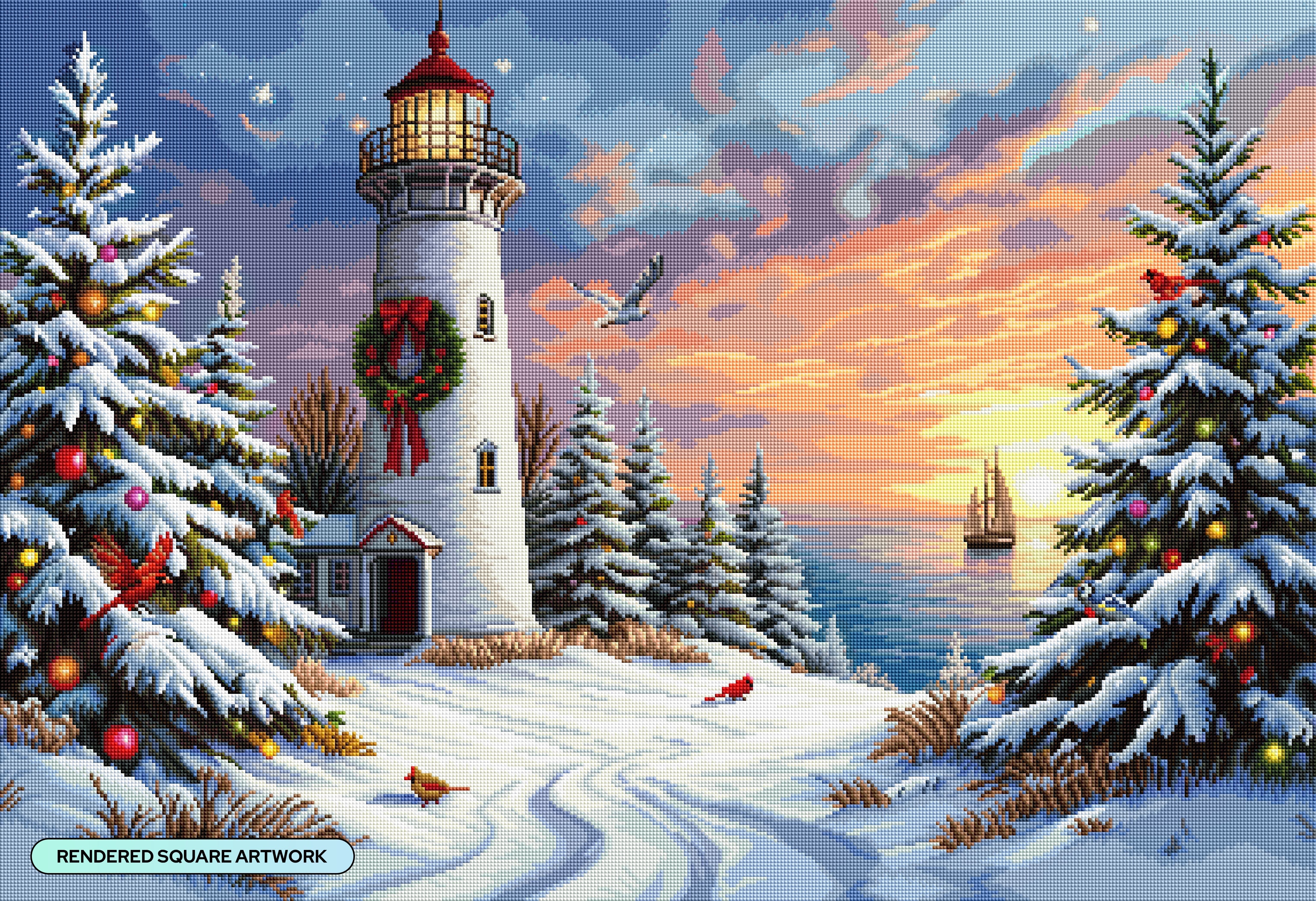 Festive Lighthouse