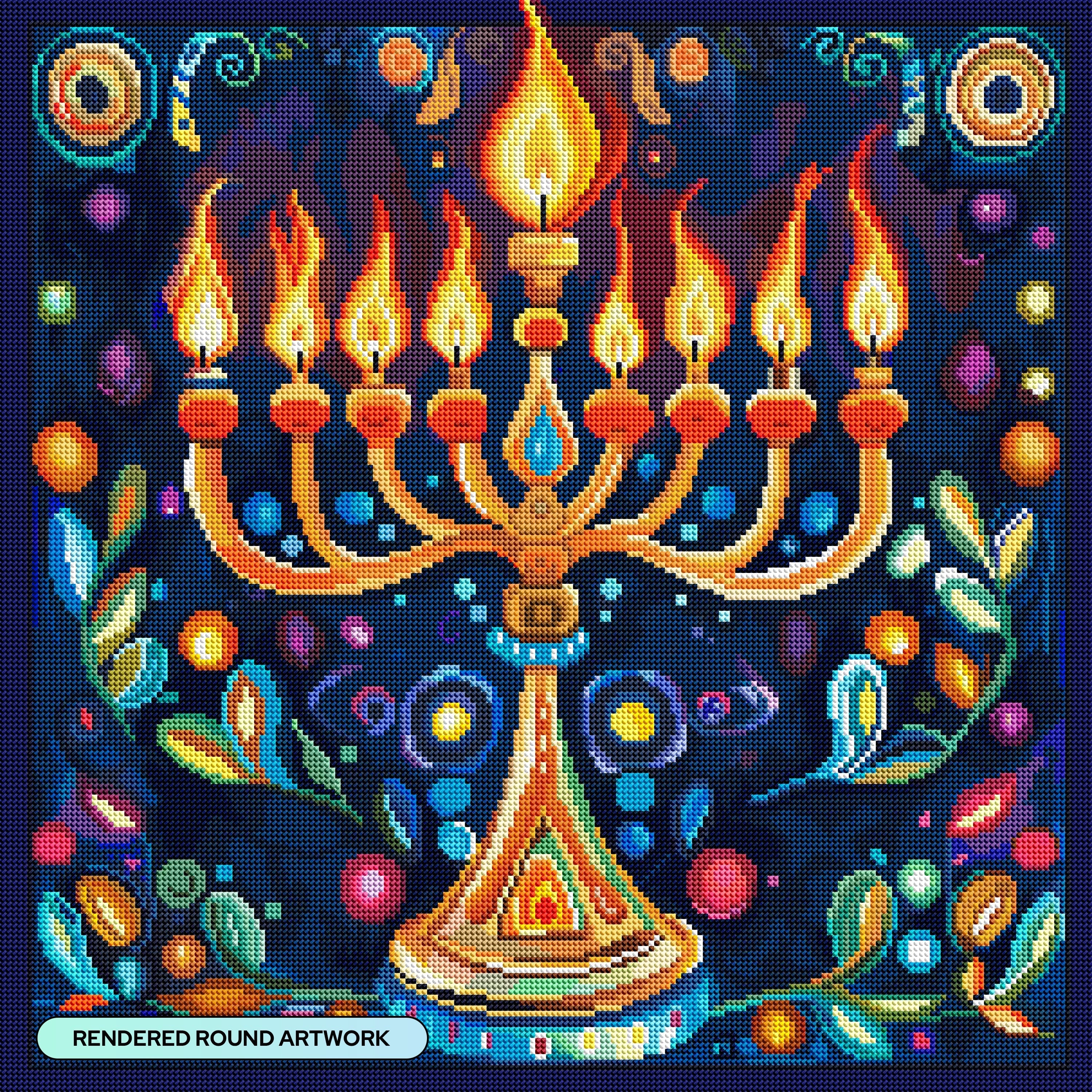 Lighted Menorah