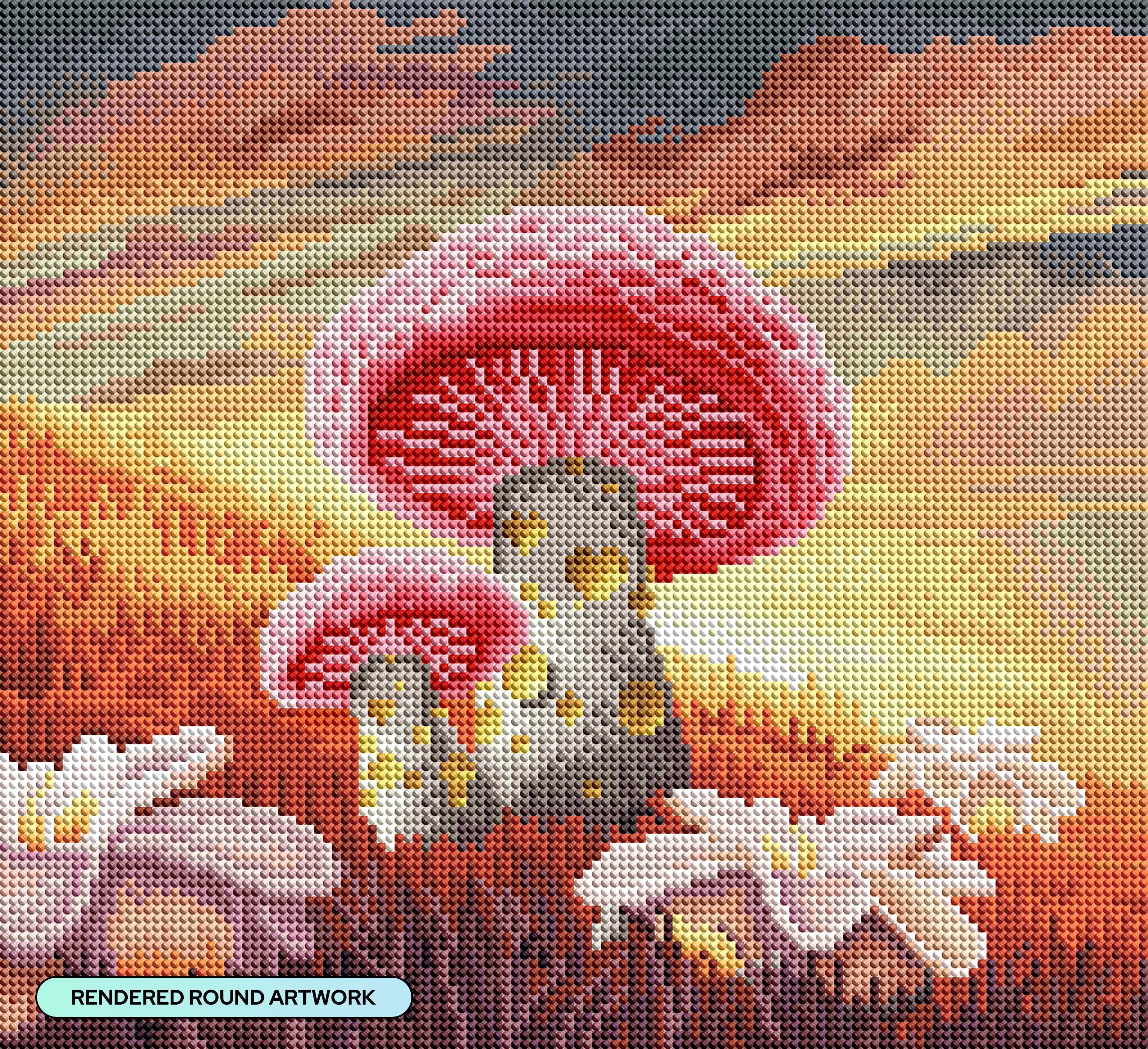 Peach Mushroom Twilight