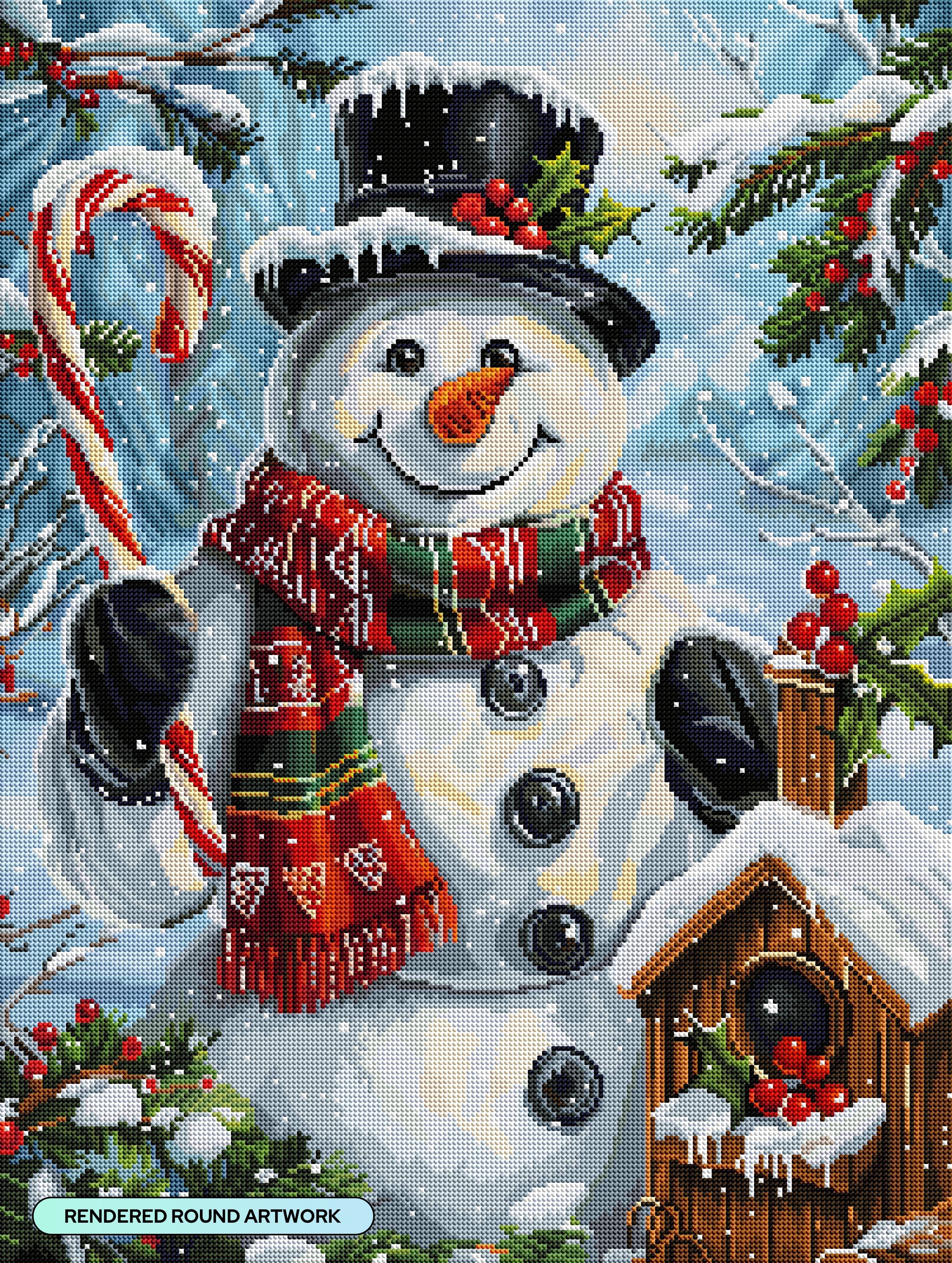 Plaid Scarf Snowman