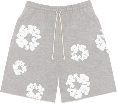Denim Tears Cotton Wreath Grey Shorts Hover Image