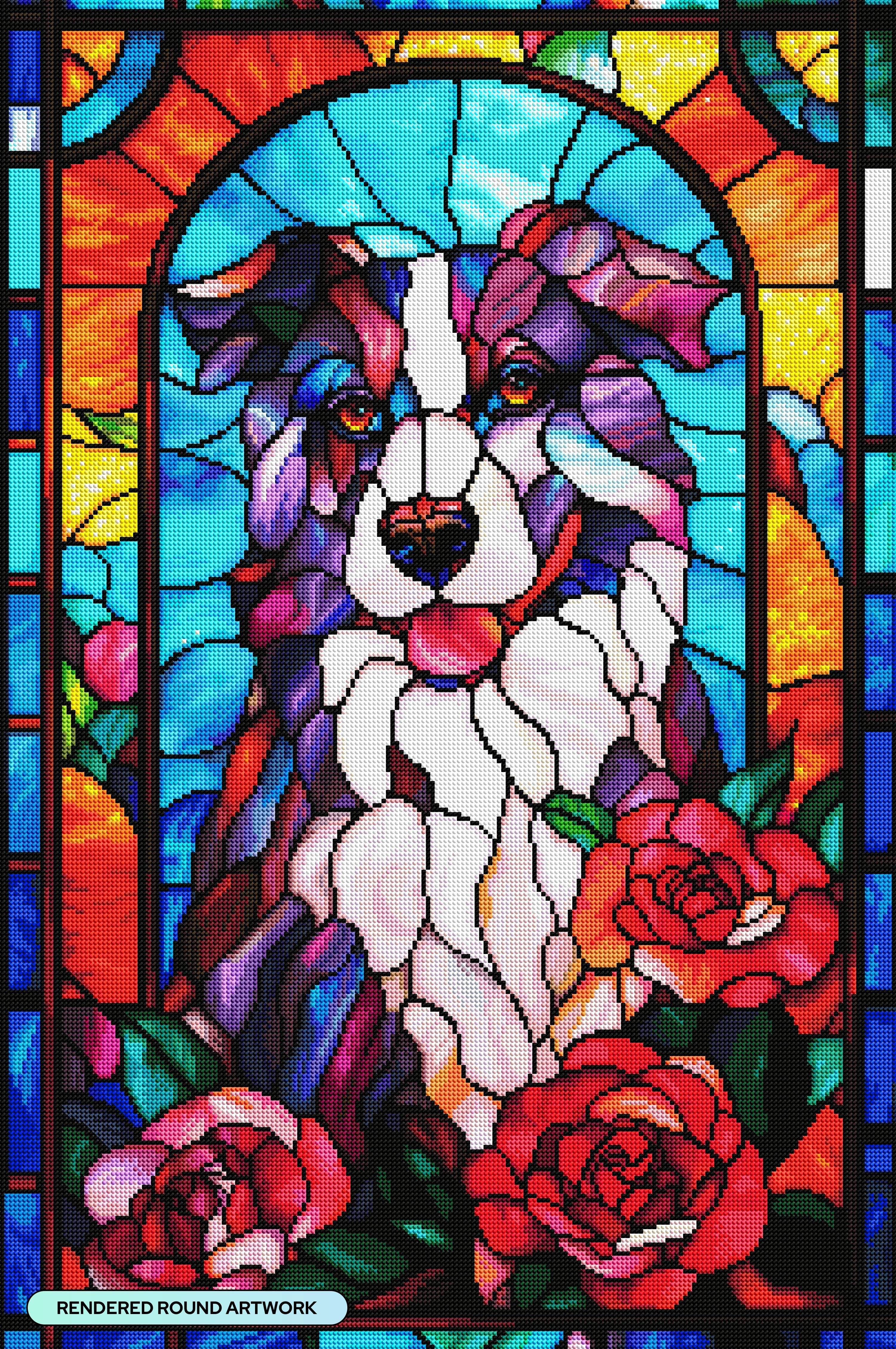 Stained Glass Border Collie