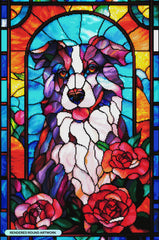 Stained Glass Border Collie
