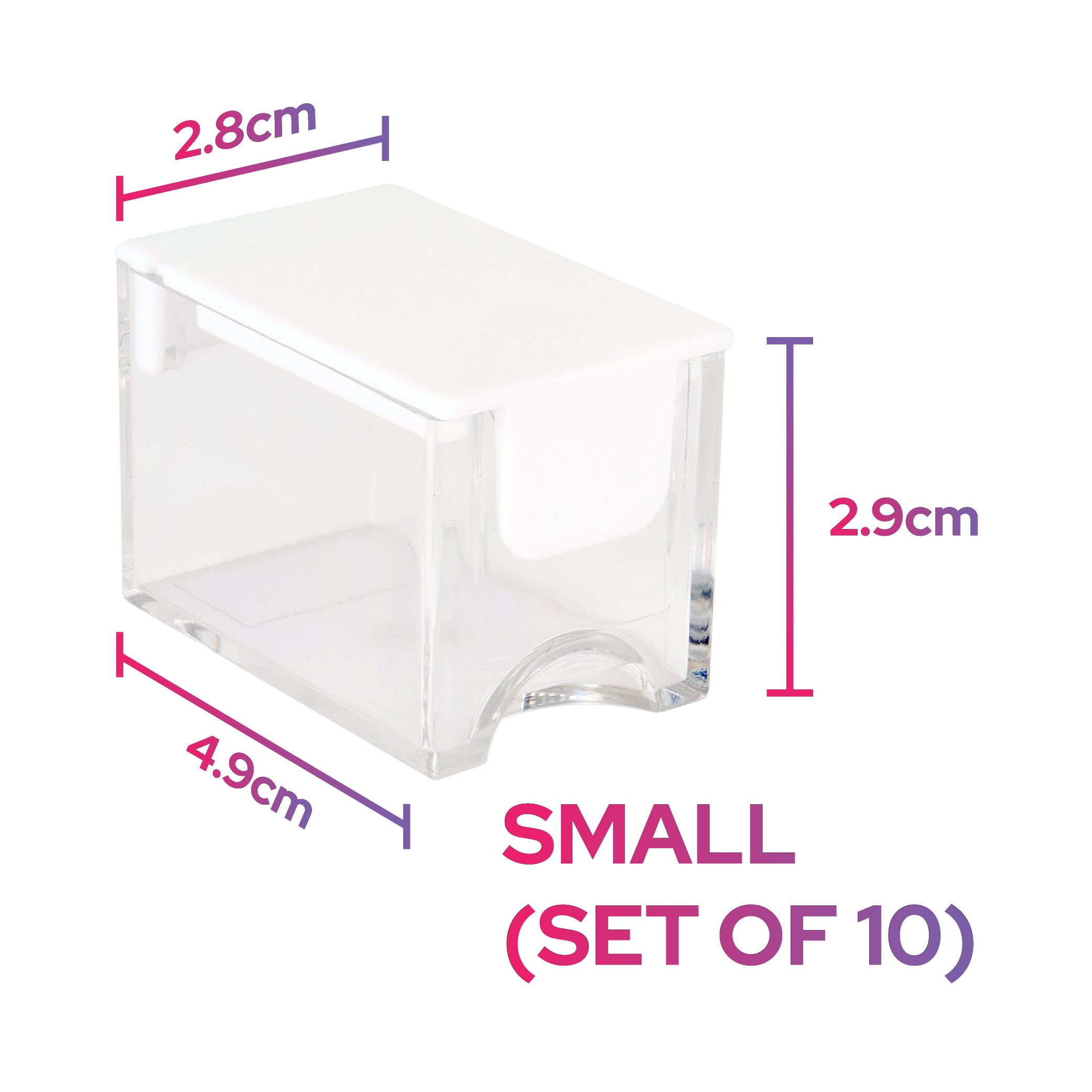 Storage Organizer Container - Small (Set of 10)