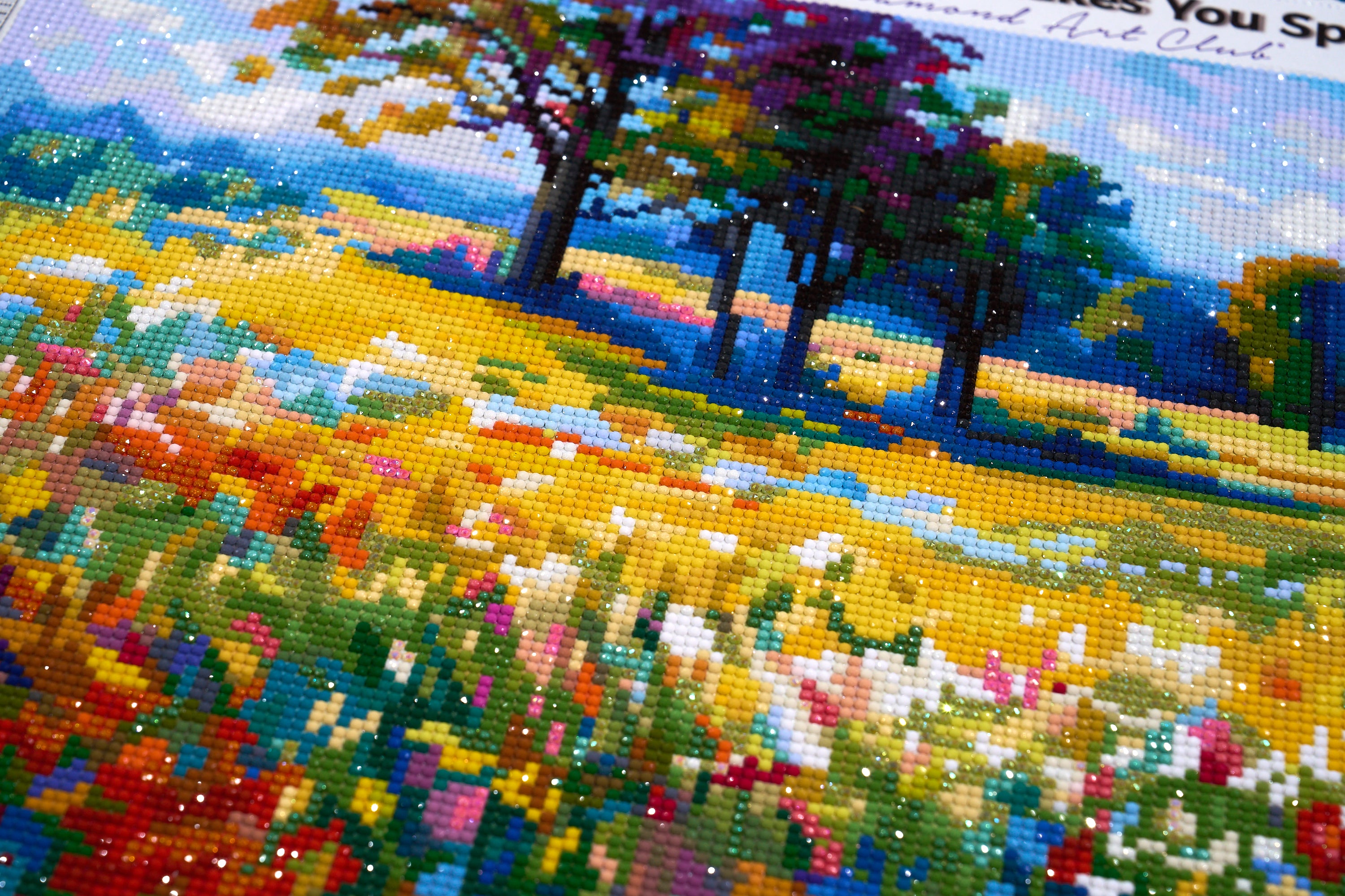 Wildflower Field with Trees in the Summer Countryside