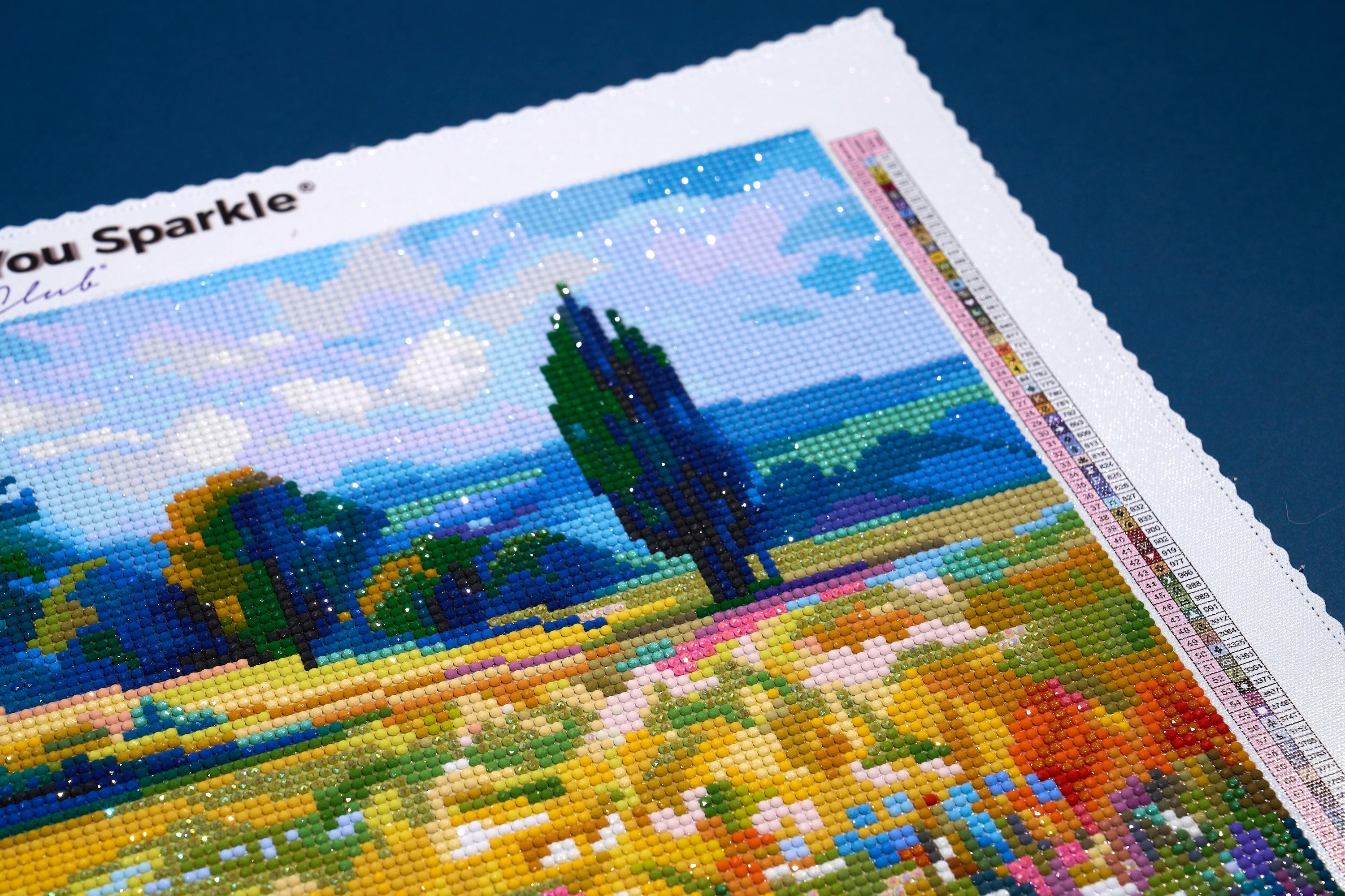 Wildflower Field with Trees in the Summer Countryside